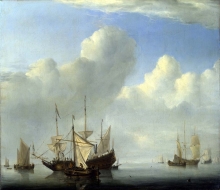212/velde, willem van de, the younger - a dutch ship coming to anchor